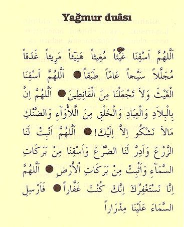 Arapça Yağmur Duası